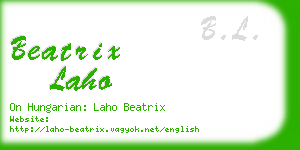 beatrix laho business card